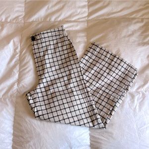 Madewell Emmett Wide-Leg Crop Pants in Windowpane